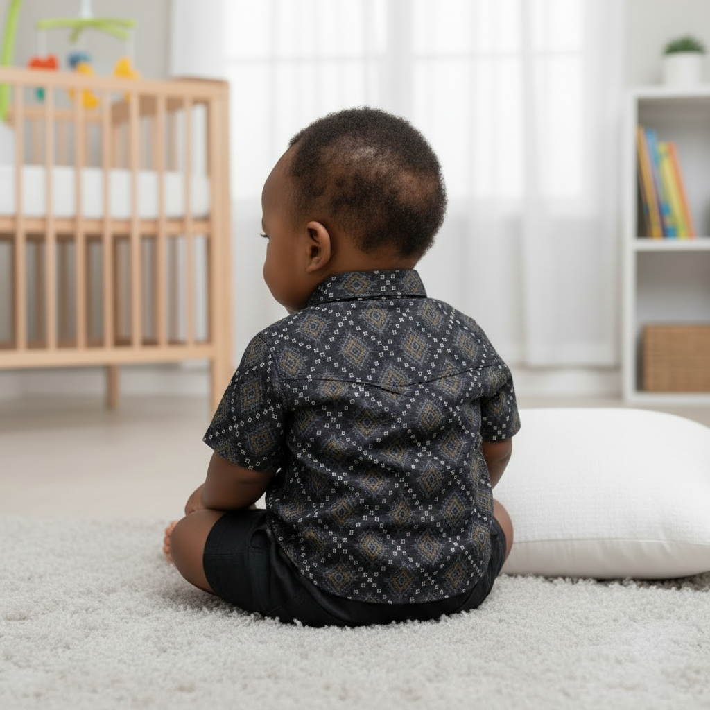 Back View - African Baby Boy Model