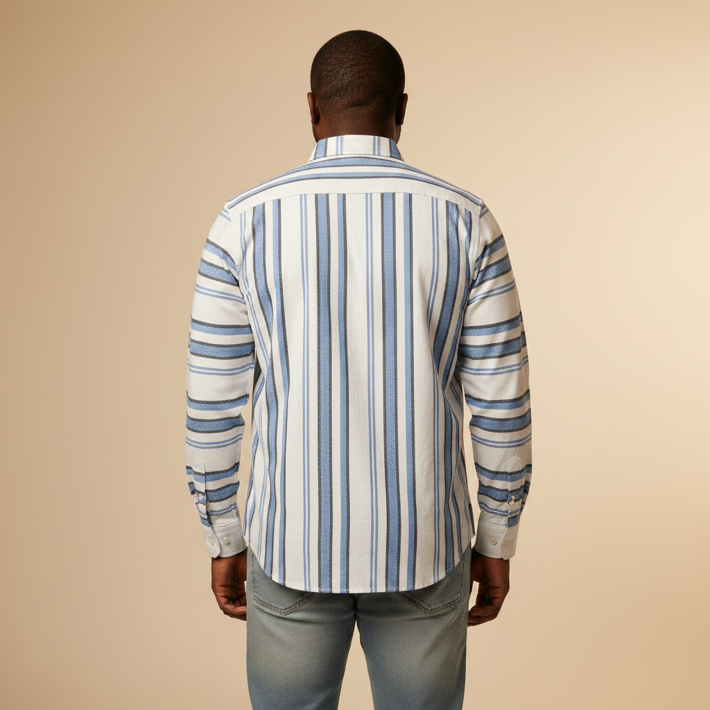 Back view - Men's Striped Shirt