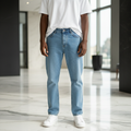 Balenciaga Paris Light-Wash Straight Jeans – Model v2