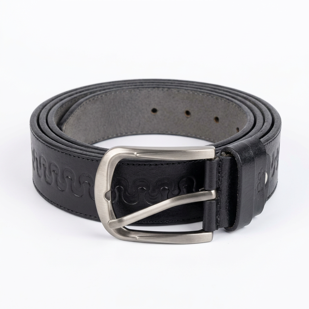Black embossed belt product preview