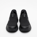 Black knit trainer ghost-mannequin pair