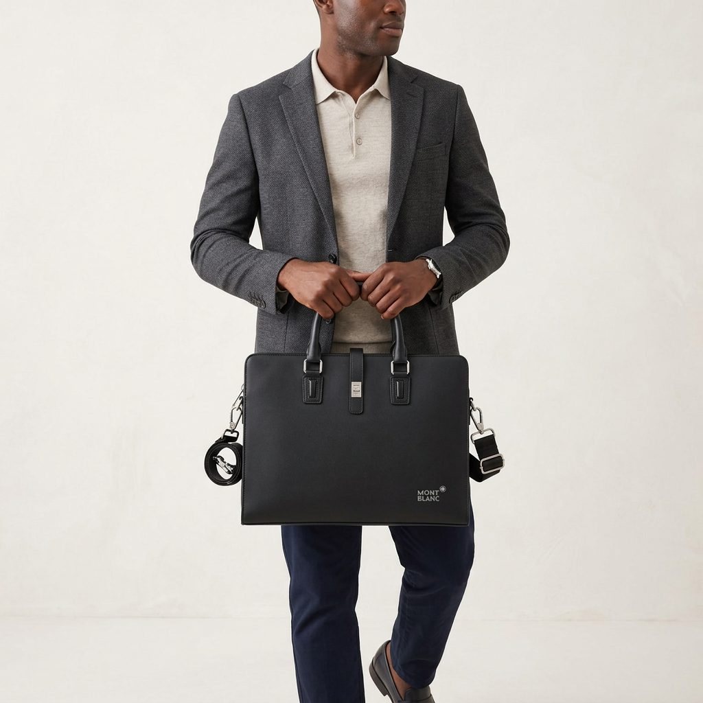 Black laptop bag model preview