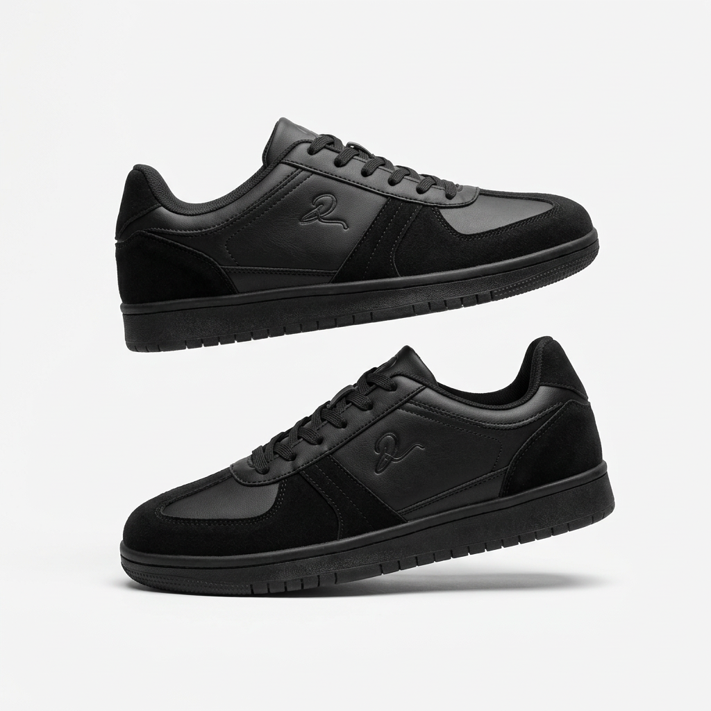 Black panelled sneakers catalog preview