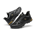 Black panelled sneakers with yellow trim catalog preview