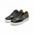 Black Pebble-Grain Sneaker – Pair