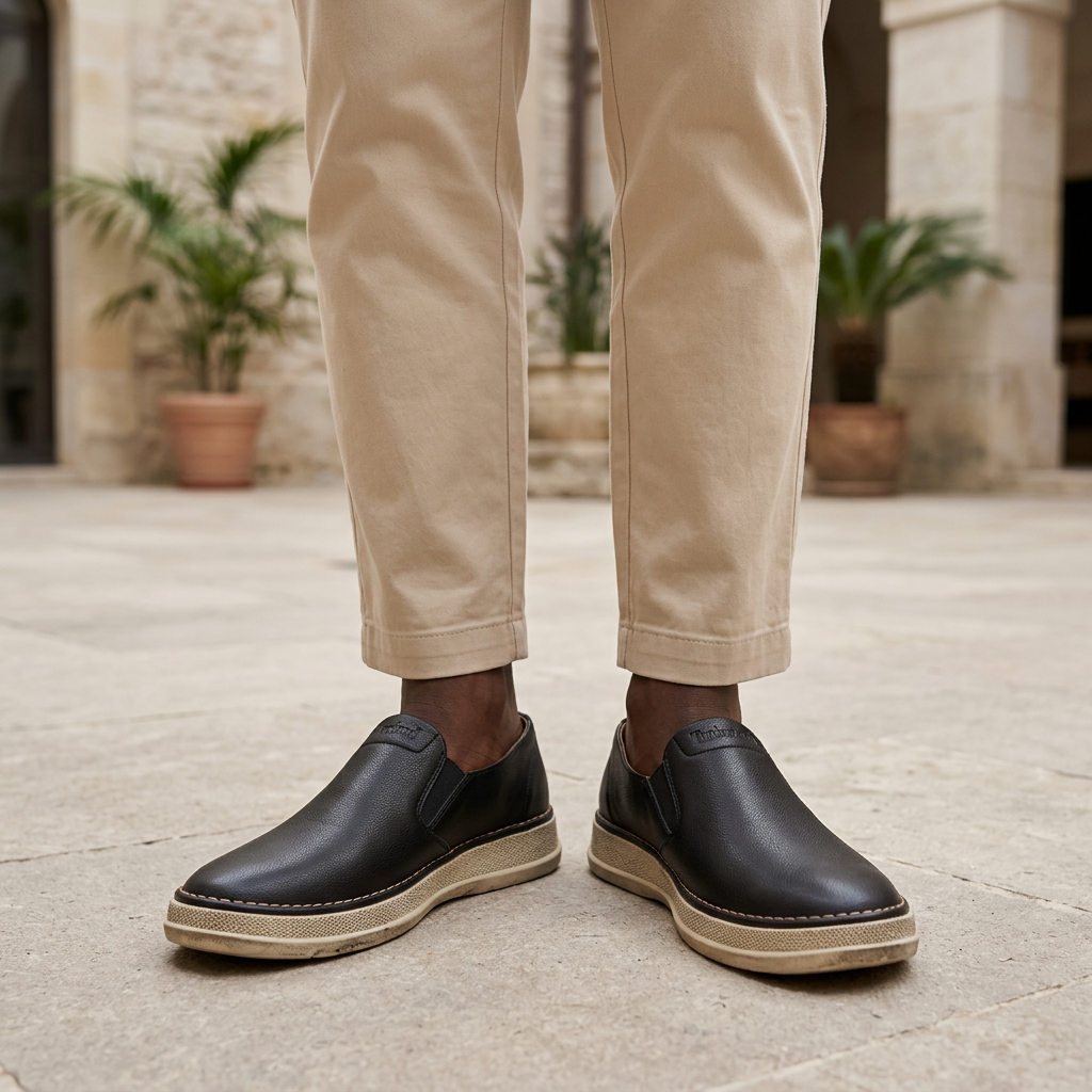 Black slip-on model preview