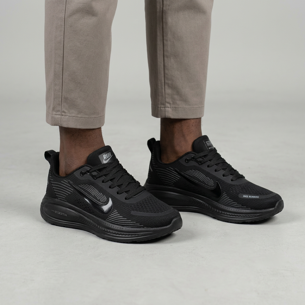 Black sneakers model preview