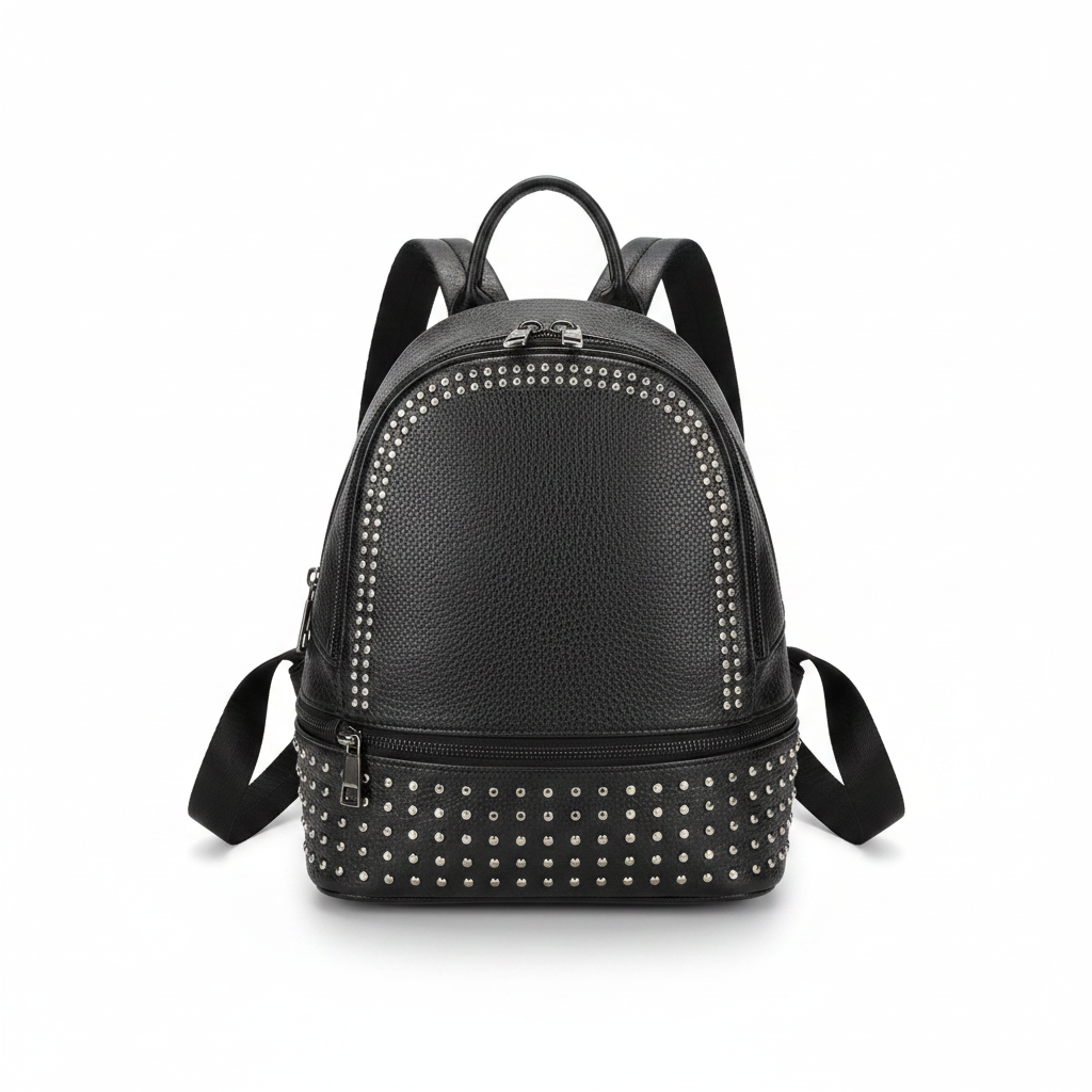 Black Studded Ladies Mini Backpack – Ghost
