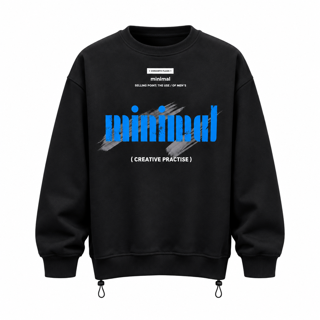 Black sweatshirt ghost mannequin