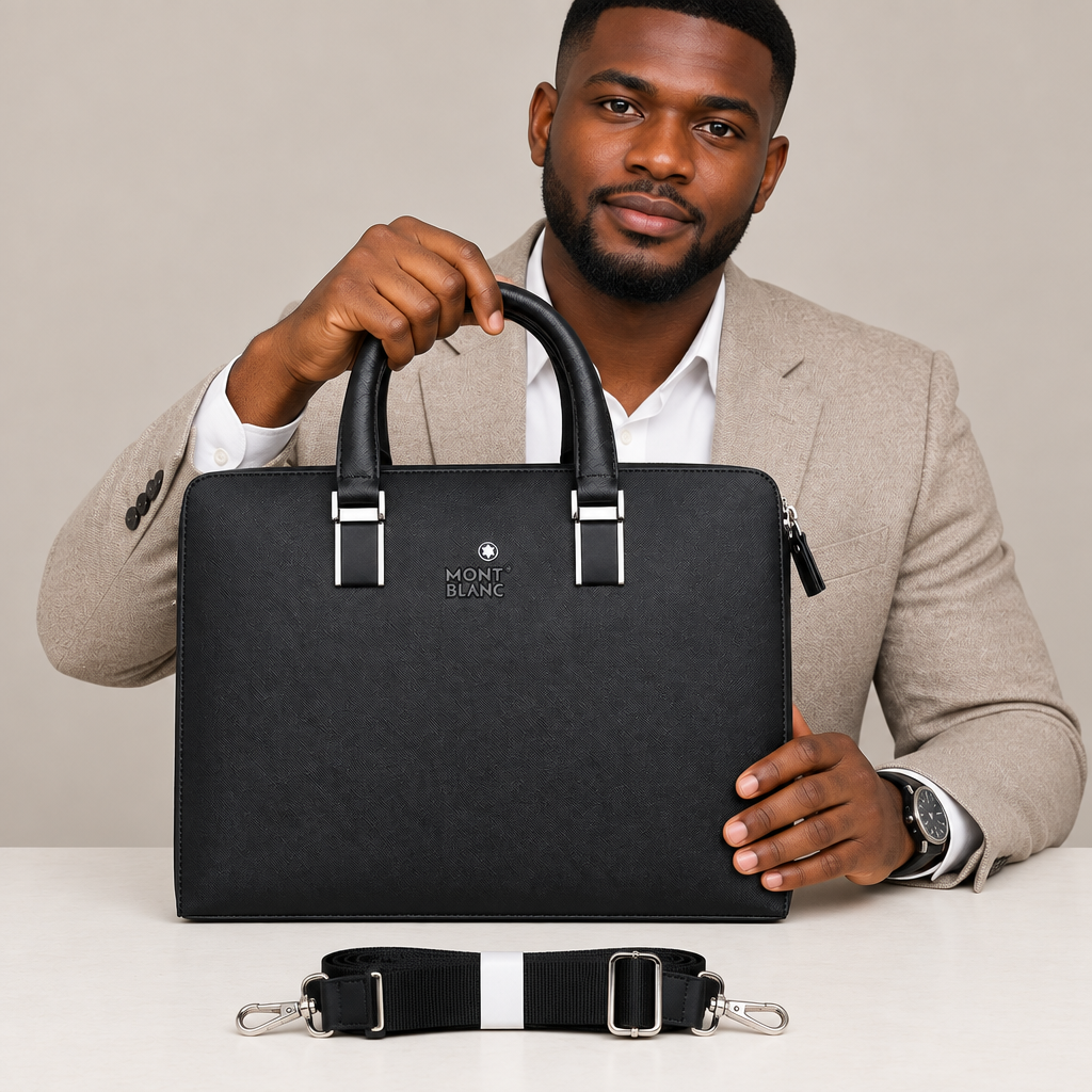 Black textured bag model preview