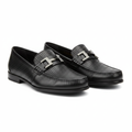 Black Textured H-Bar Loafer – Both Shoes Ghost