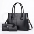 Black three-piece tote studio preview
