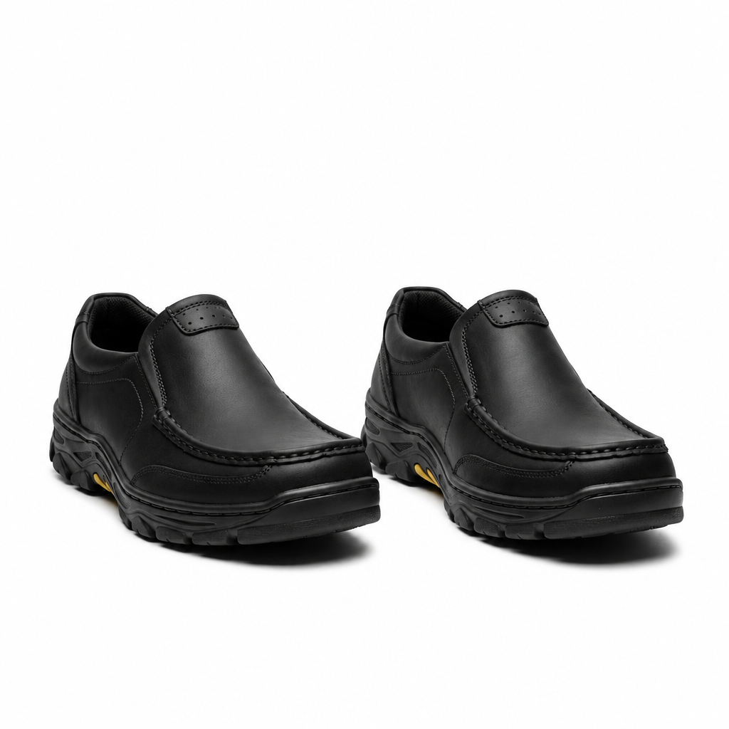 Black Waxed Leather Slip-On – Catalog