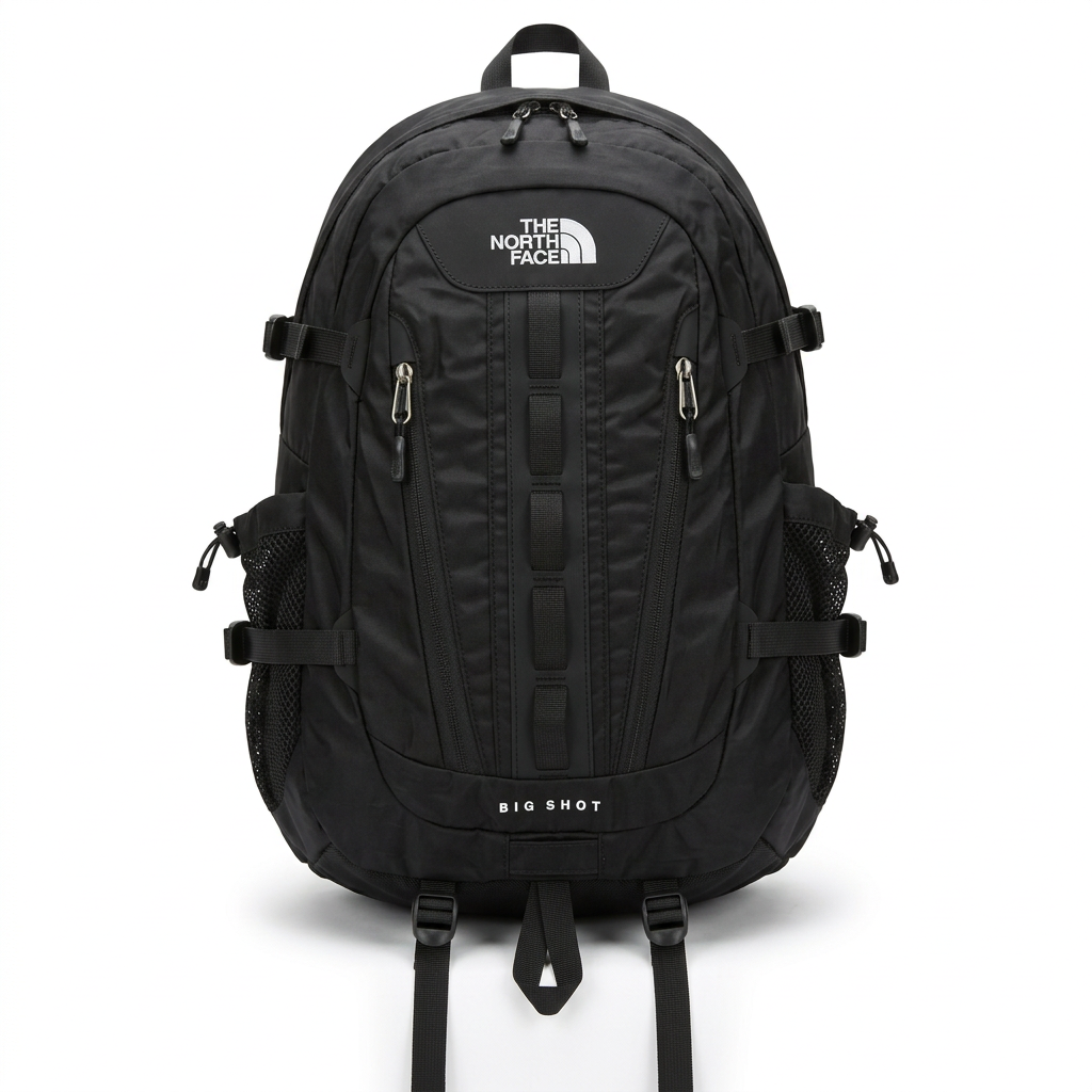 Black webbing-detail backpack preview