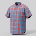 Blue and red check shirt dimensional ghost preview