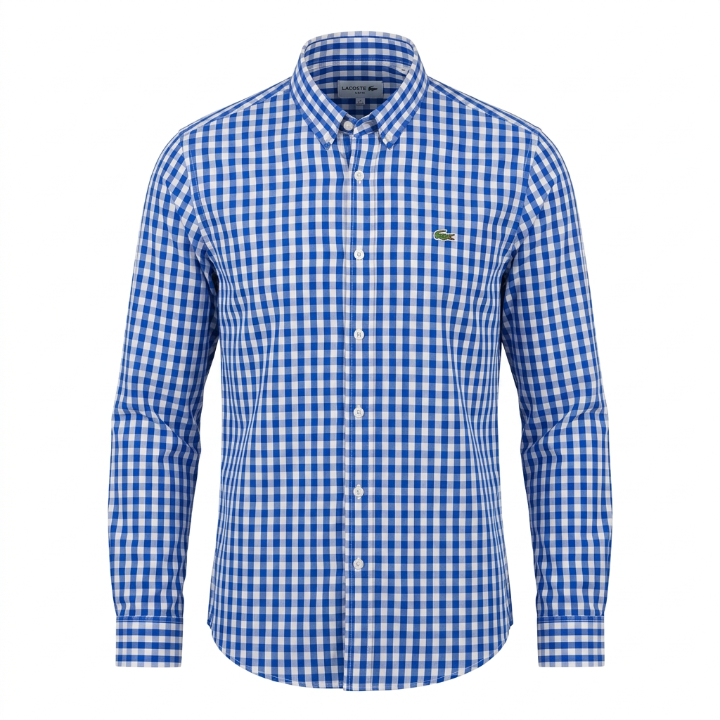 Blue gingham shirt catalog preview