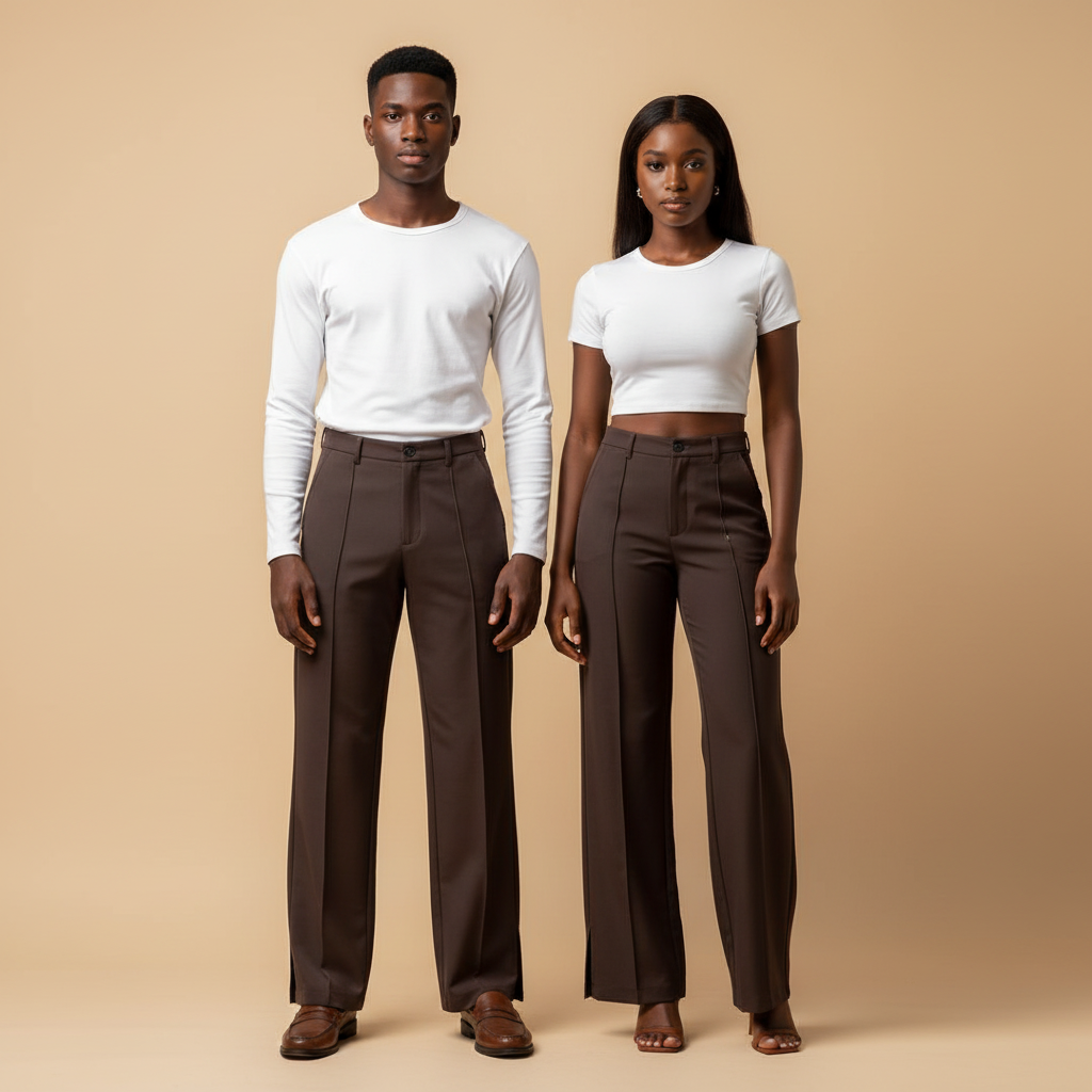 Both Models - Brown Palazzo