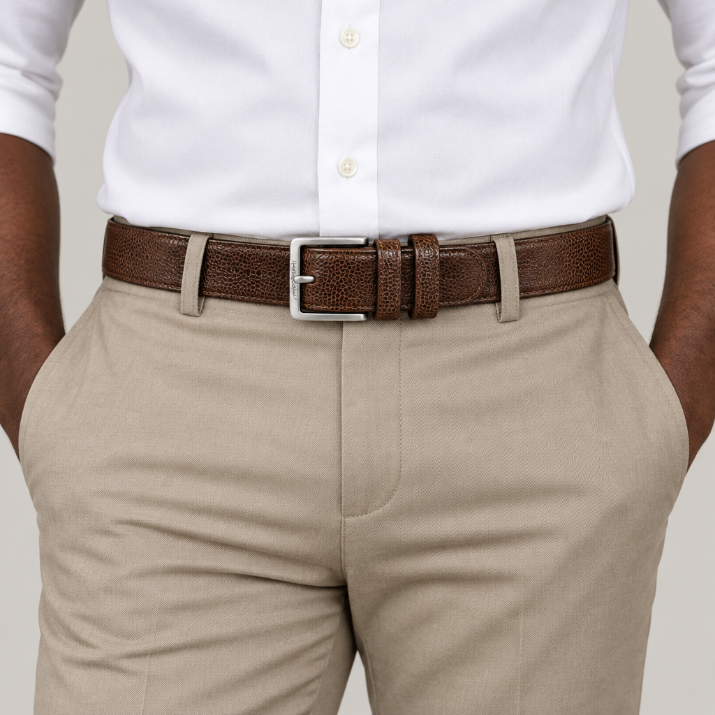 Brown belt worn view