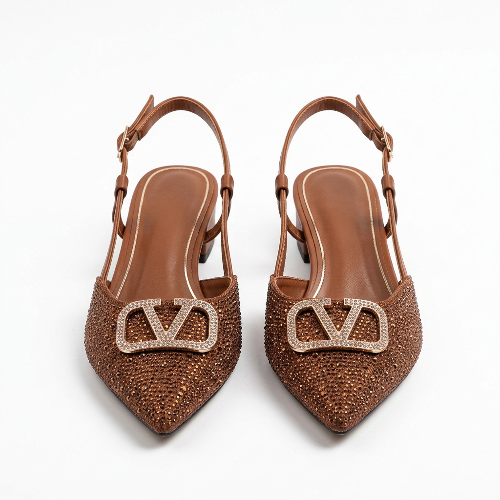 Brown slingback ghost preview
