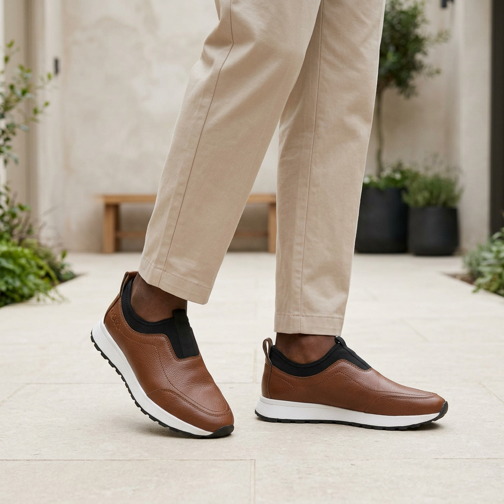 Brown slip-on model preview