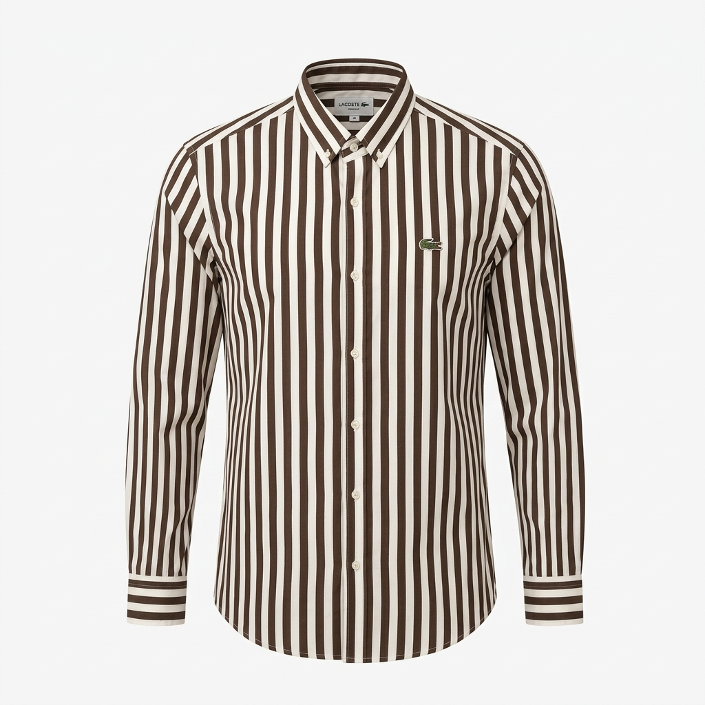 Brown striped shirt ghost preview