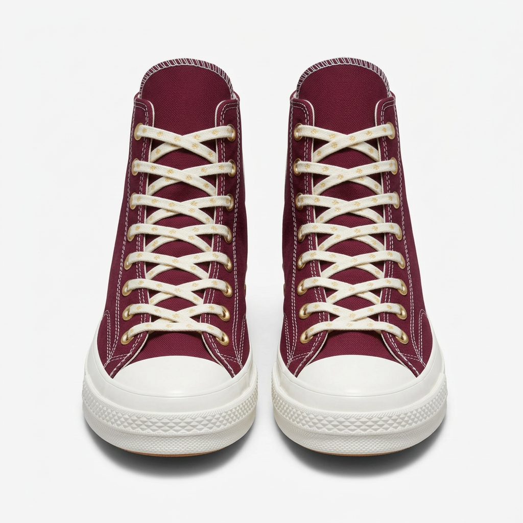 Burgundy high-top sneaker catalog preview