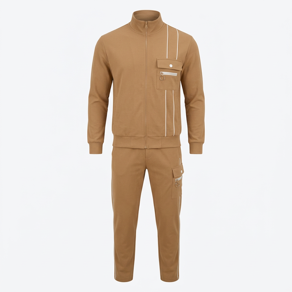 Camel tracksuit ghost-mannequin preview