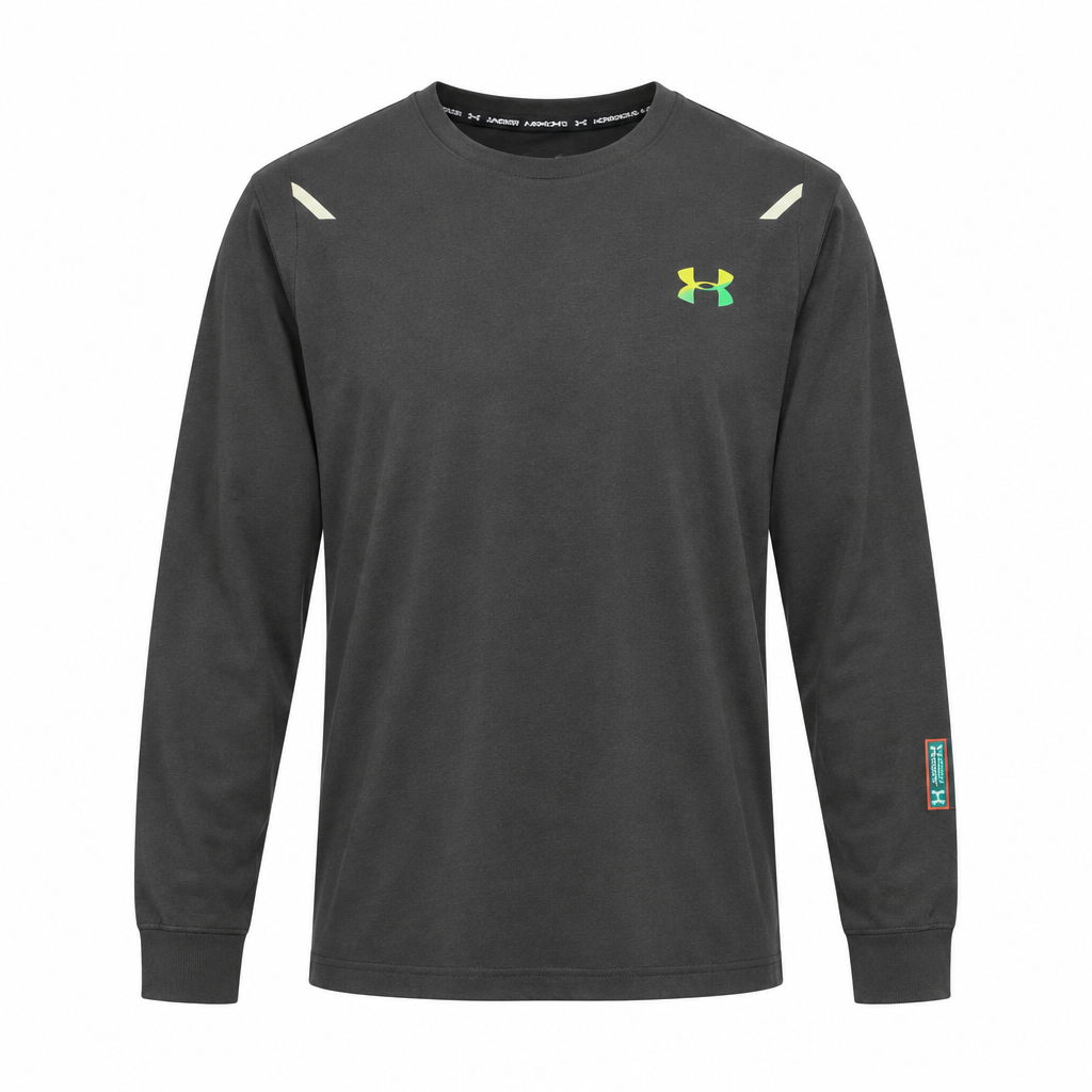 Charcoal long sleeve top ghost mannequin preview