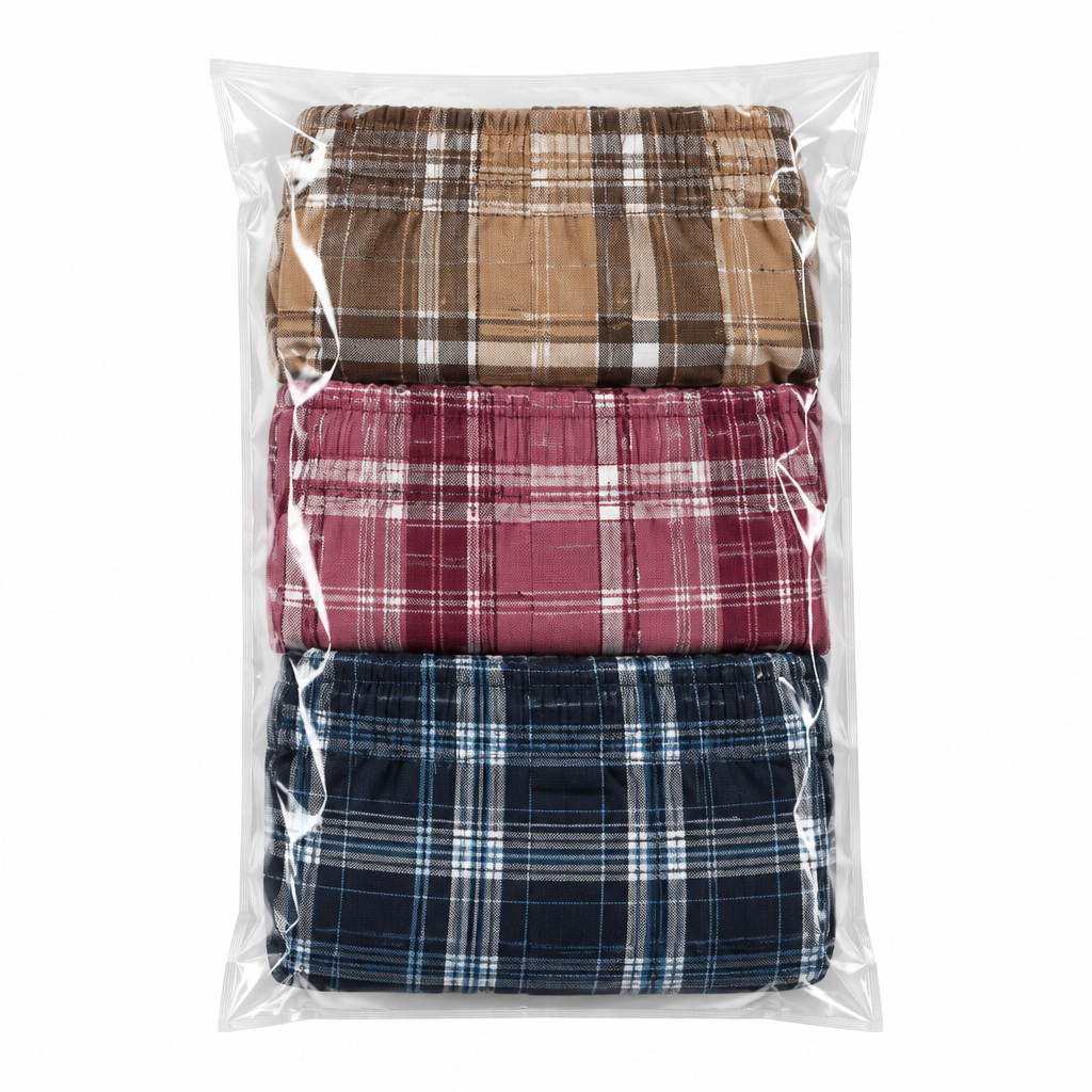 Children's 3-Pack Plaid Boxers – Clean Pack Shot No Branding