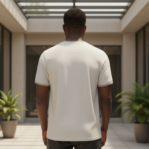 Contrast Tipped Tee – Back Model View