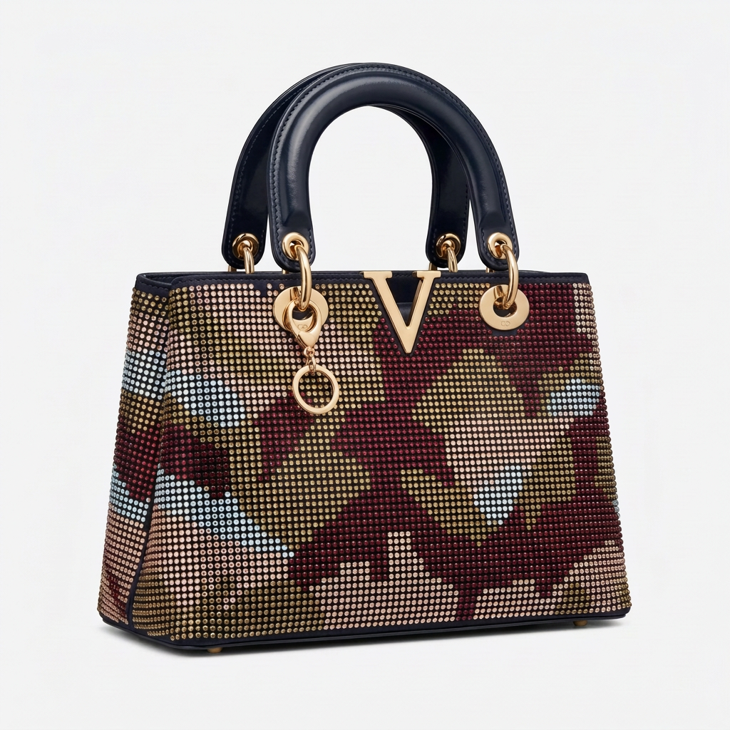 Corrected burgundy geometric handbag catalog preview