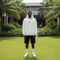 White Blackair Logo Oversized Hoodie