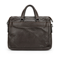 Dark brown pebbled laptop bag product preview