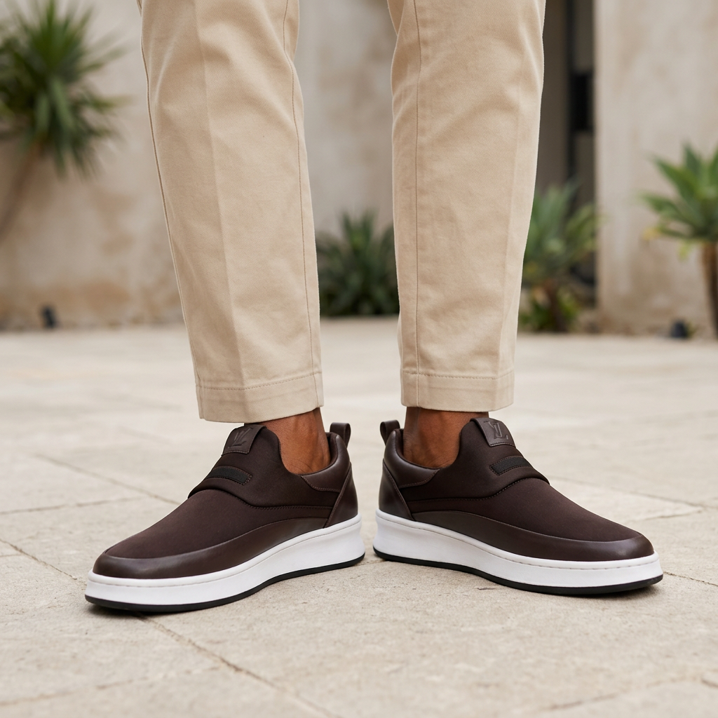 Dark brown slip-on model preview