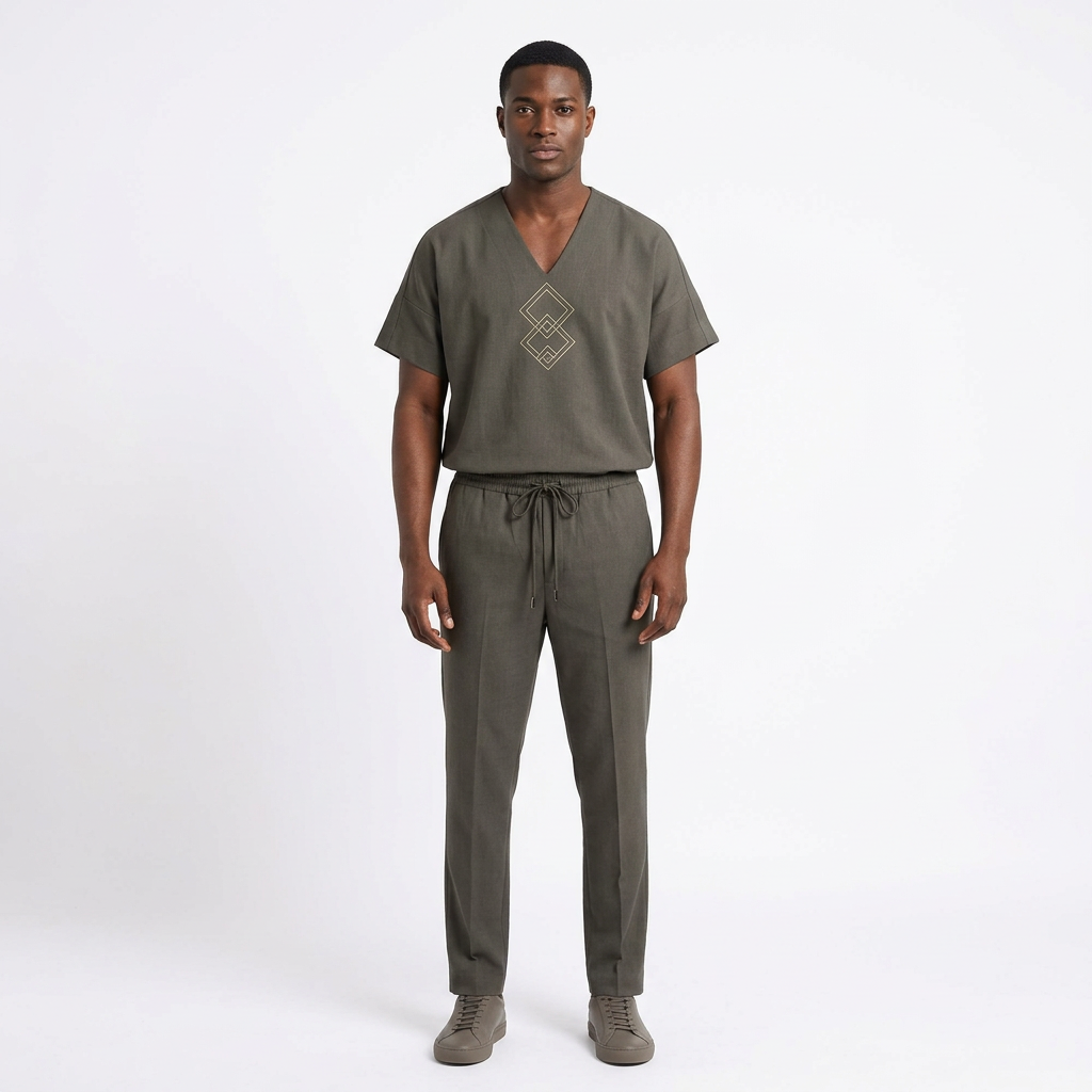 Dark olive set model image