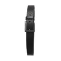 Obasi Embossed Patterned Leather Belt Single-Prong Buckle