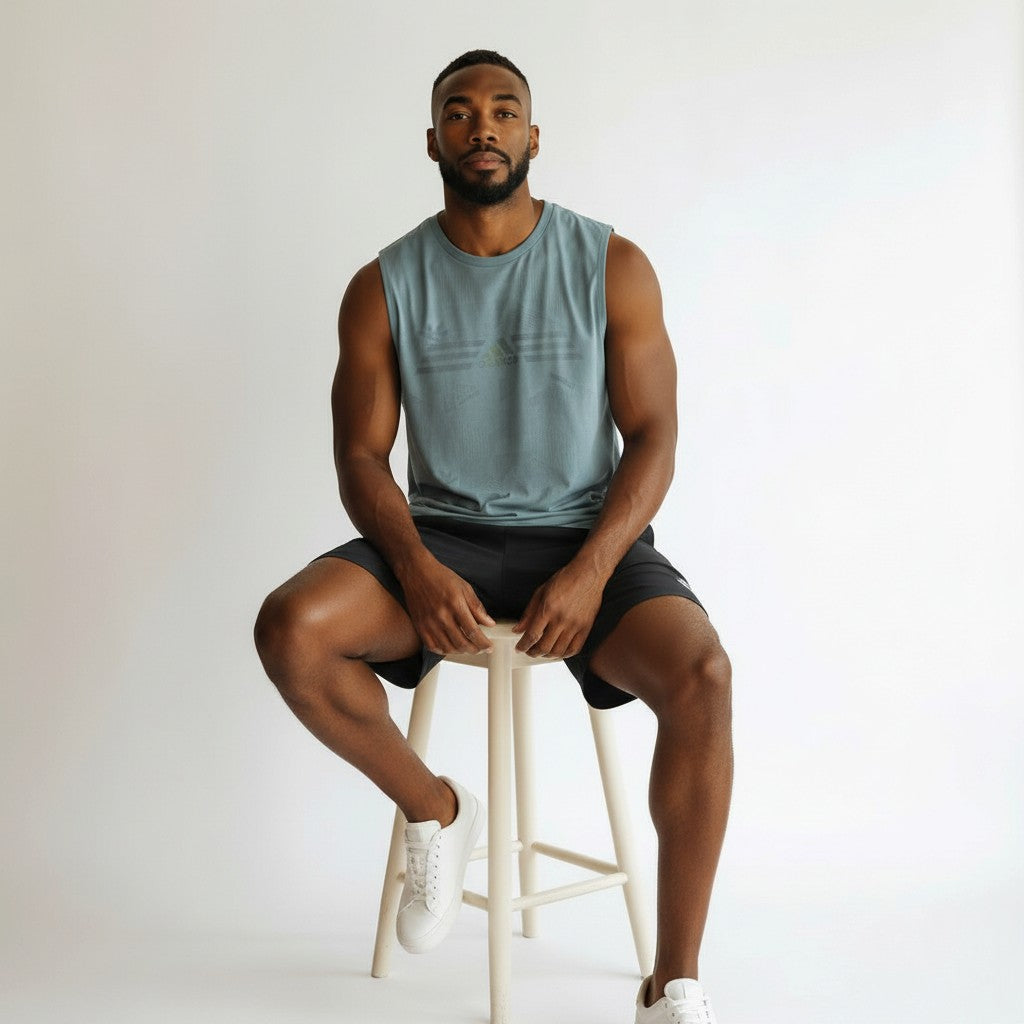Tonal Geometric gym Top
