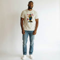Men's White Freedom Graphic Oversized T-Shirt