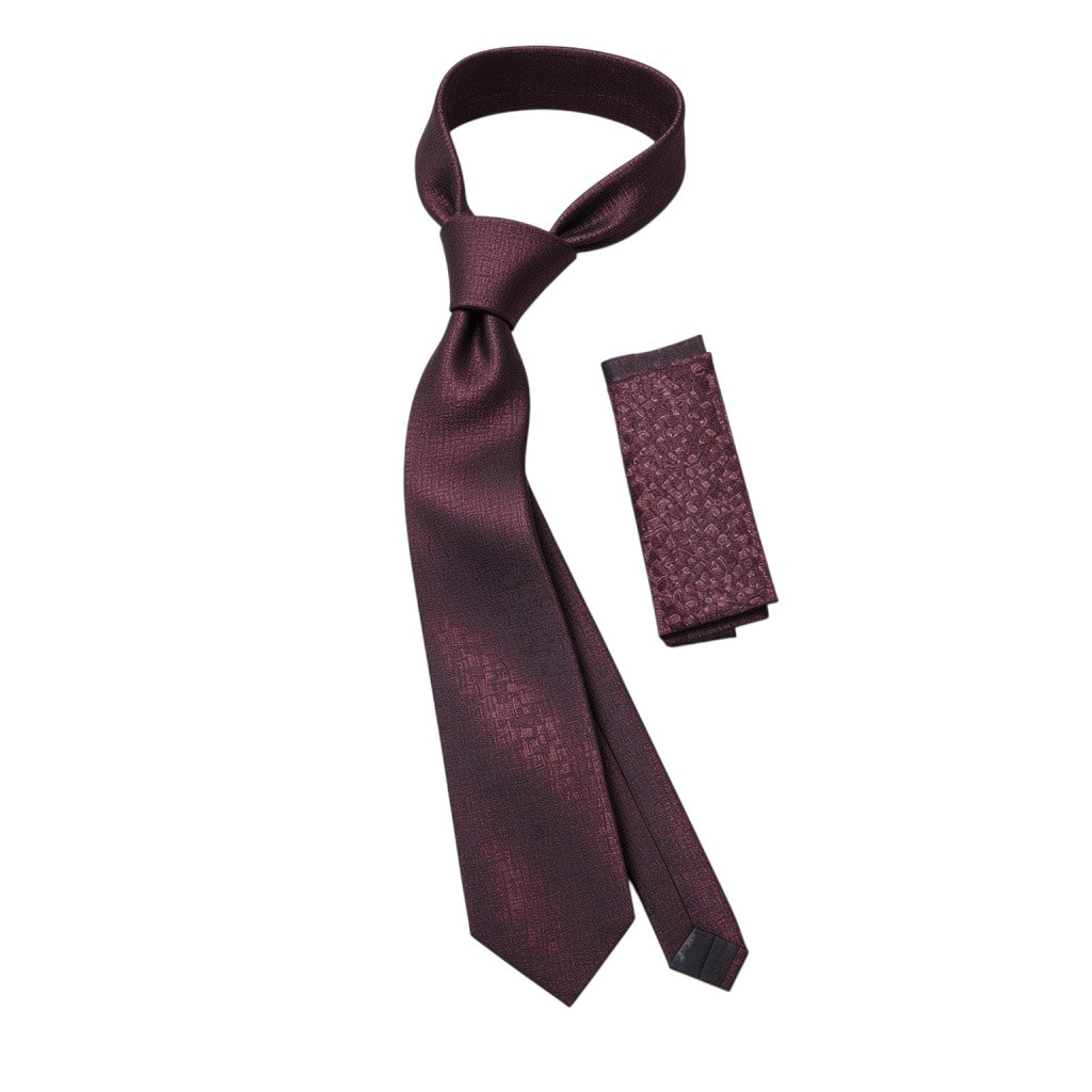 Brown pocket square tie