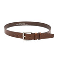 Embossed Patterned Leather Belt Single-Prong Buckle