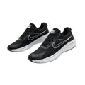 Men’s Black Mesh Sneakers with Ridged White Soles