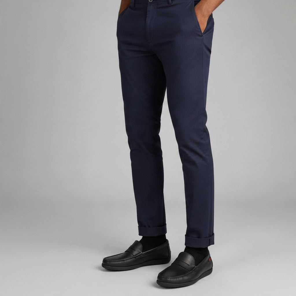 Matte Black Moc-Toe Saddle Loafers