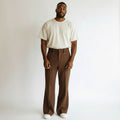 Men's Wide-Leg Palazzo Trousers – Brown