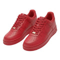 Men's All-Red Low-Top Leather Sneakers