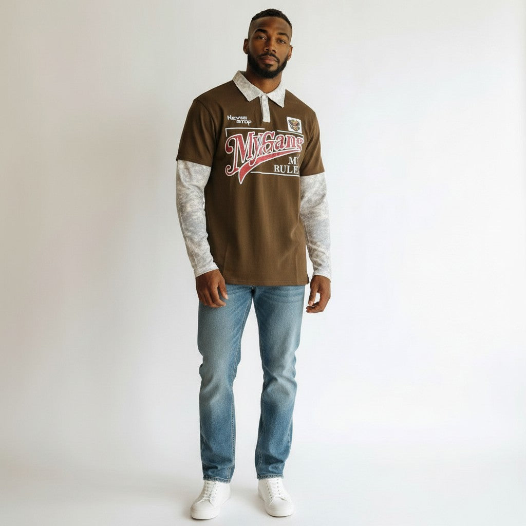 My rules Long Sleeve polo tee