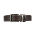 Burgundy Pebble-Scale Leather Gunmetal Buckle Belt Men's