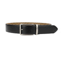 Embossed Patterned Leather Belt Single-Prong Buckle