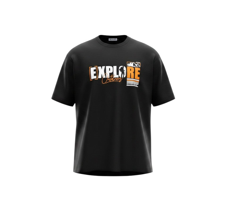 Explore Outdoors Street Culture Graphic Oversized Tee