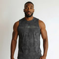 Charcoal Tonal Geometric Tank Top