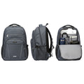 Navy Blue White Piping Structured Unisex School Backpack